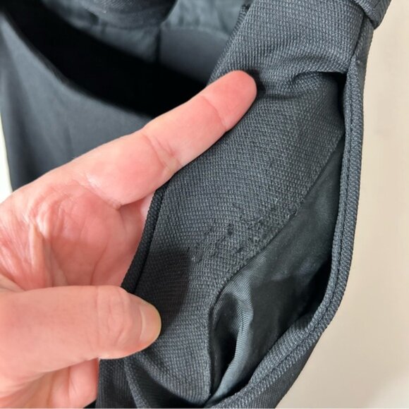 Aritzia Wilfred Ecoulement Jumpsuit Tie waist V-neck Wide flare leg Black Size 2 - Picture 12 of 15